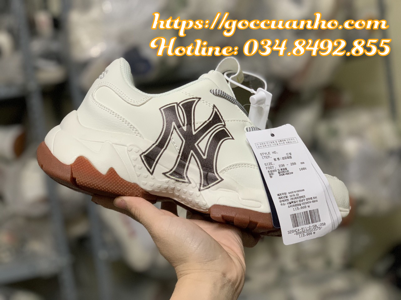 Giày MLB Unisex New York Yankees Big Ball Chunky 11  HS Sneaker