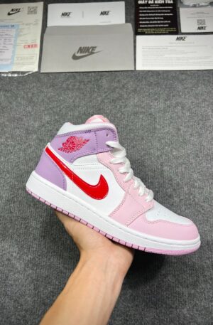 Giày Nike Jordan cổ cao hồng tím siêu cấp